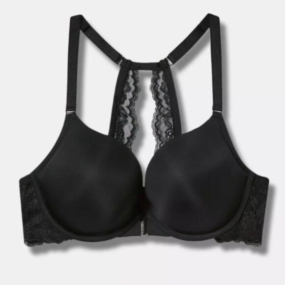 Torrid XO Plunge Push-Up Front-Close Bra, 44D - Picture 2 of 9